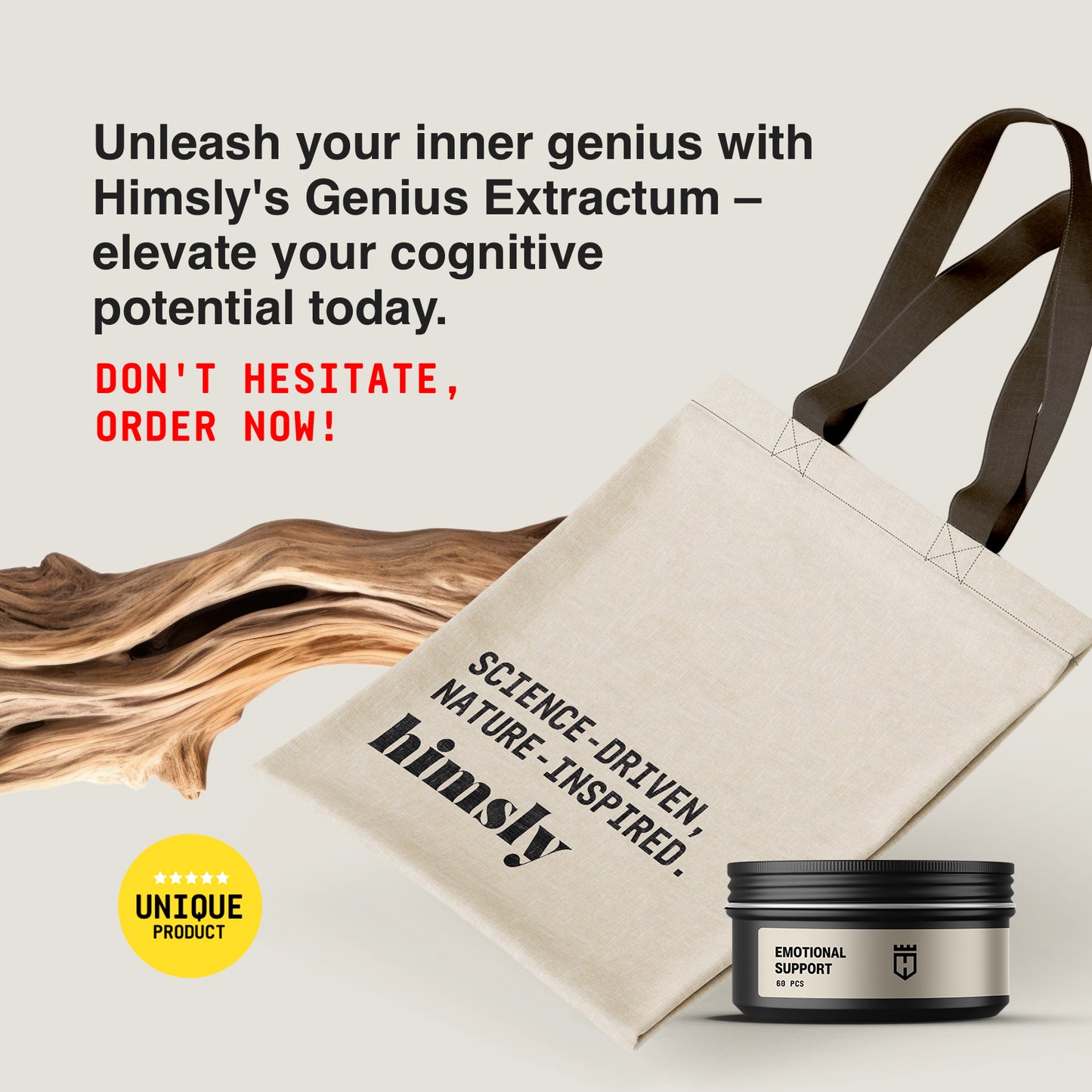 Unleash your inner genius with Himsly's Genius Extractum – elevate your cognitive potential today.